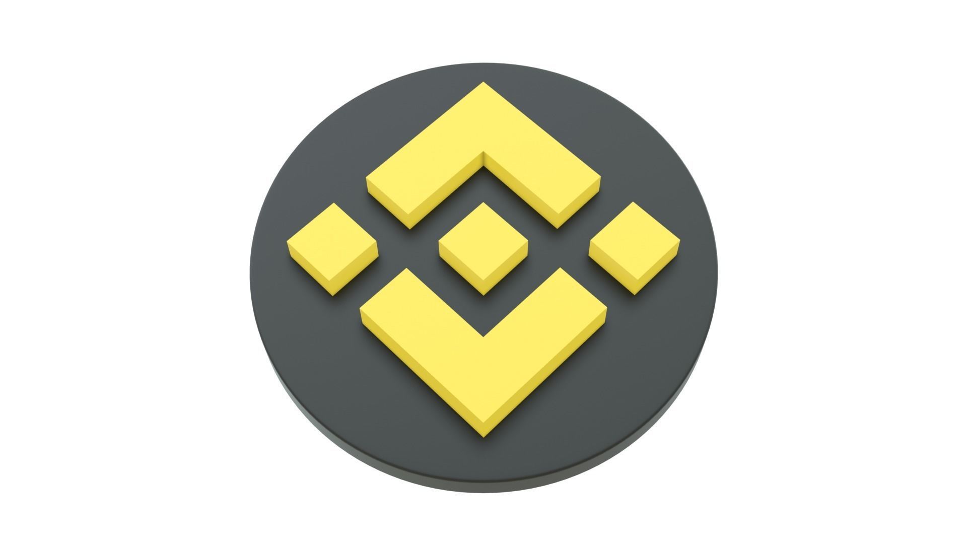 Binance Coin BNB Cryptocurrency Logo V3 3D Model 3D model_3