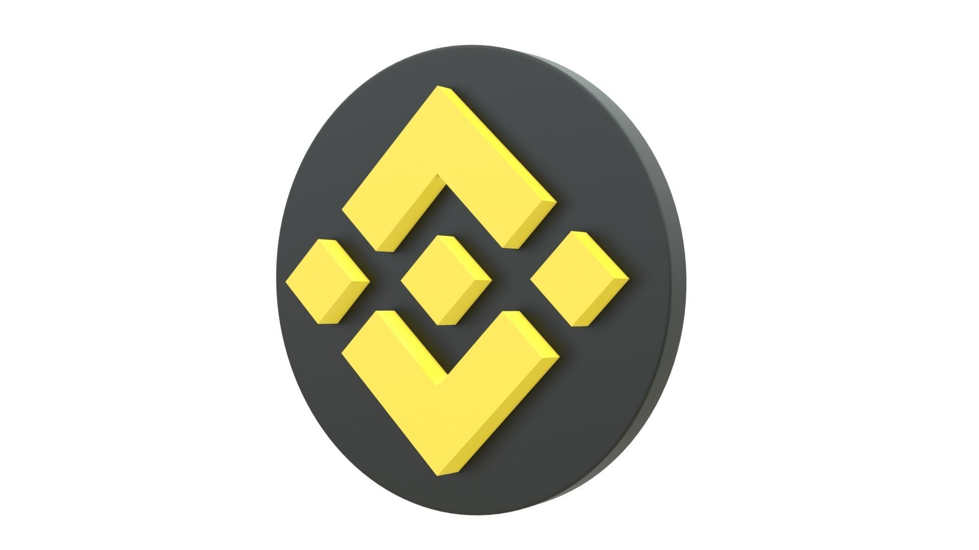 Binance Coin BNB Cryptocurrency Logo V3 3D Model 3D model_1