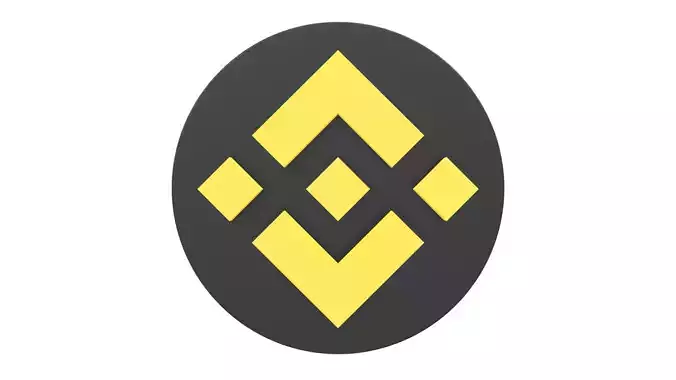 Binance Coin BNB Cryptocurrency Logo V3 3D Model