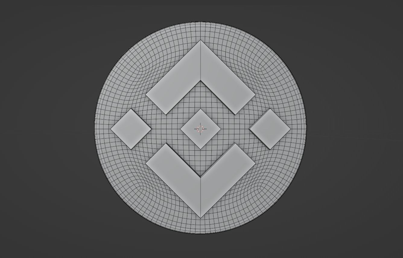 Binance Coin BNB Cryptocurrency Logo V3 3D Model 3D model_7