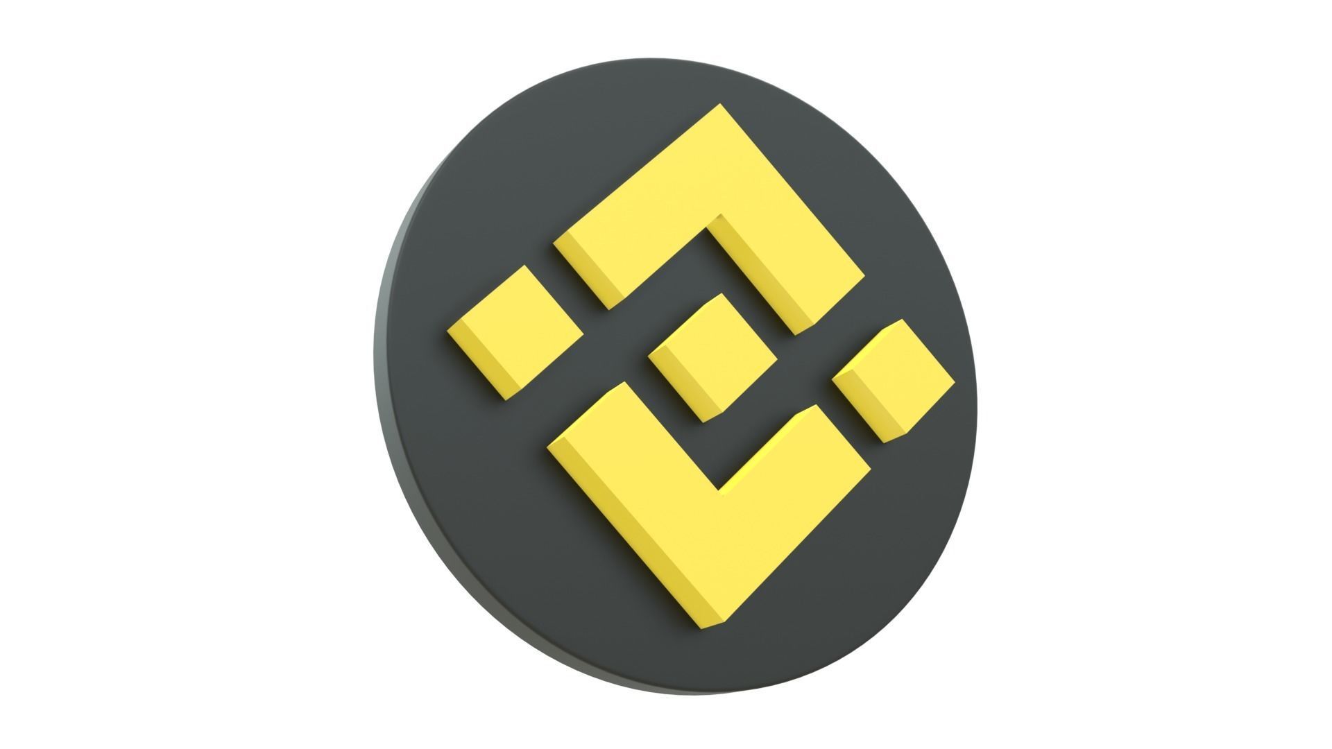 Binance Coin BNB Cryptocurrency Logo V3 3D Model 3D model_2