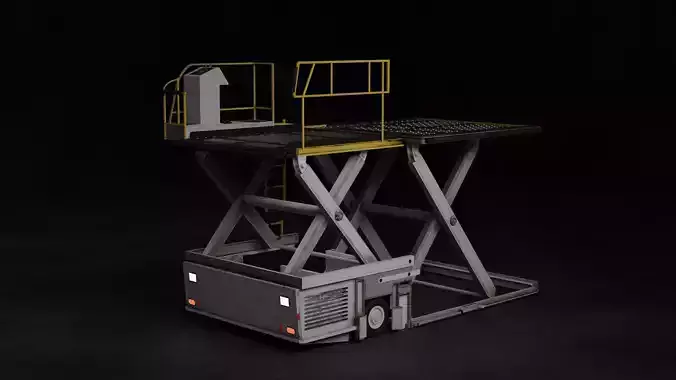 Aircraft Cargo Loader Low-poly 3D model Aircraft Cargo Loader Low-poly 3D model
