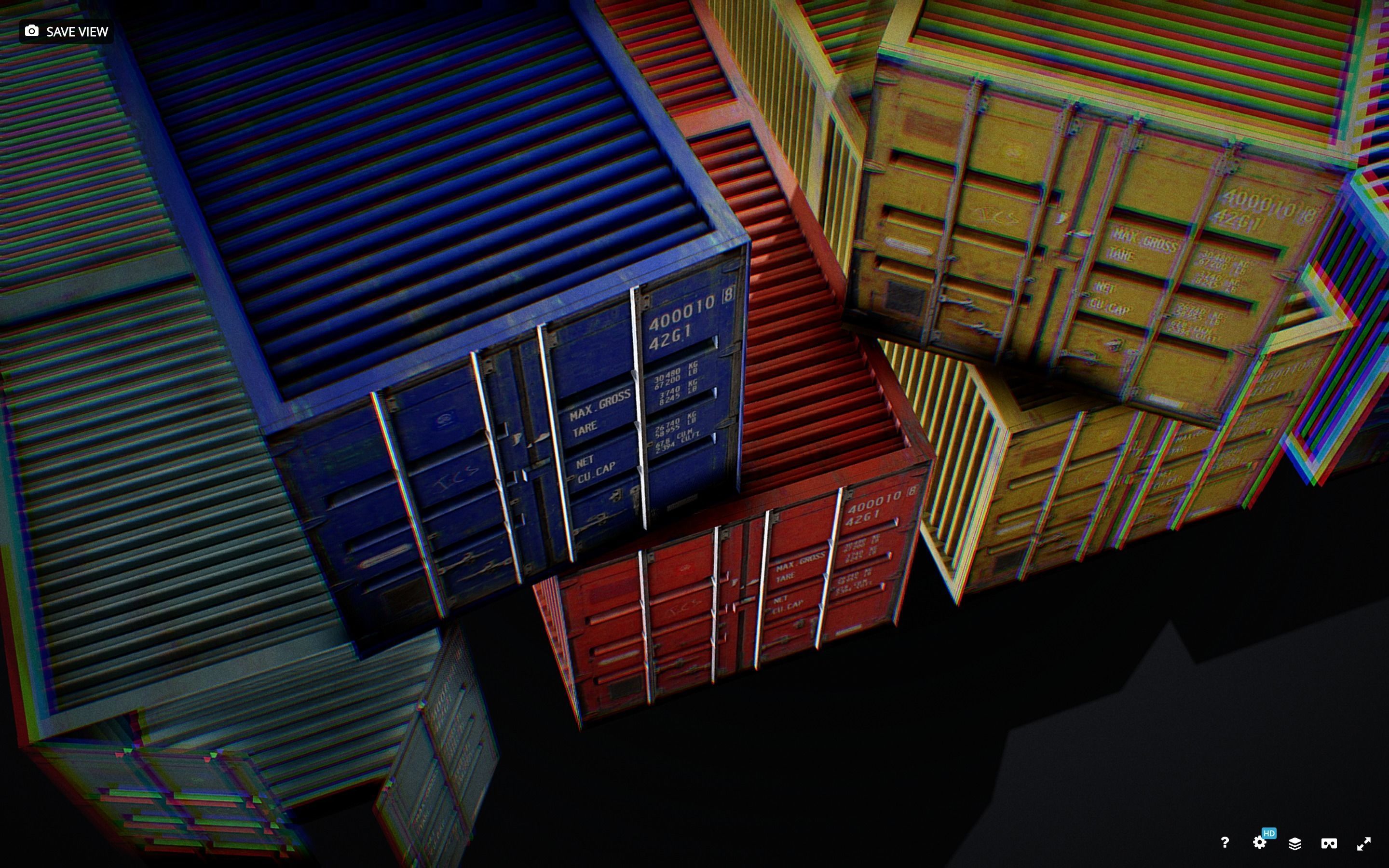 3D model Shipping Containers Pack VR / AR / low-poly | CGTrader