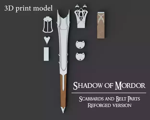 Urfael and Acharn Scabbards Reforged - Shadow of Mordor 3D print model