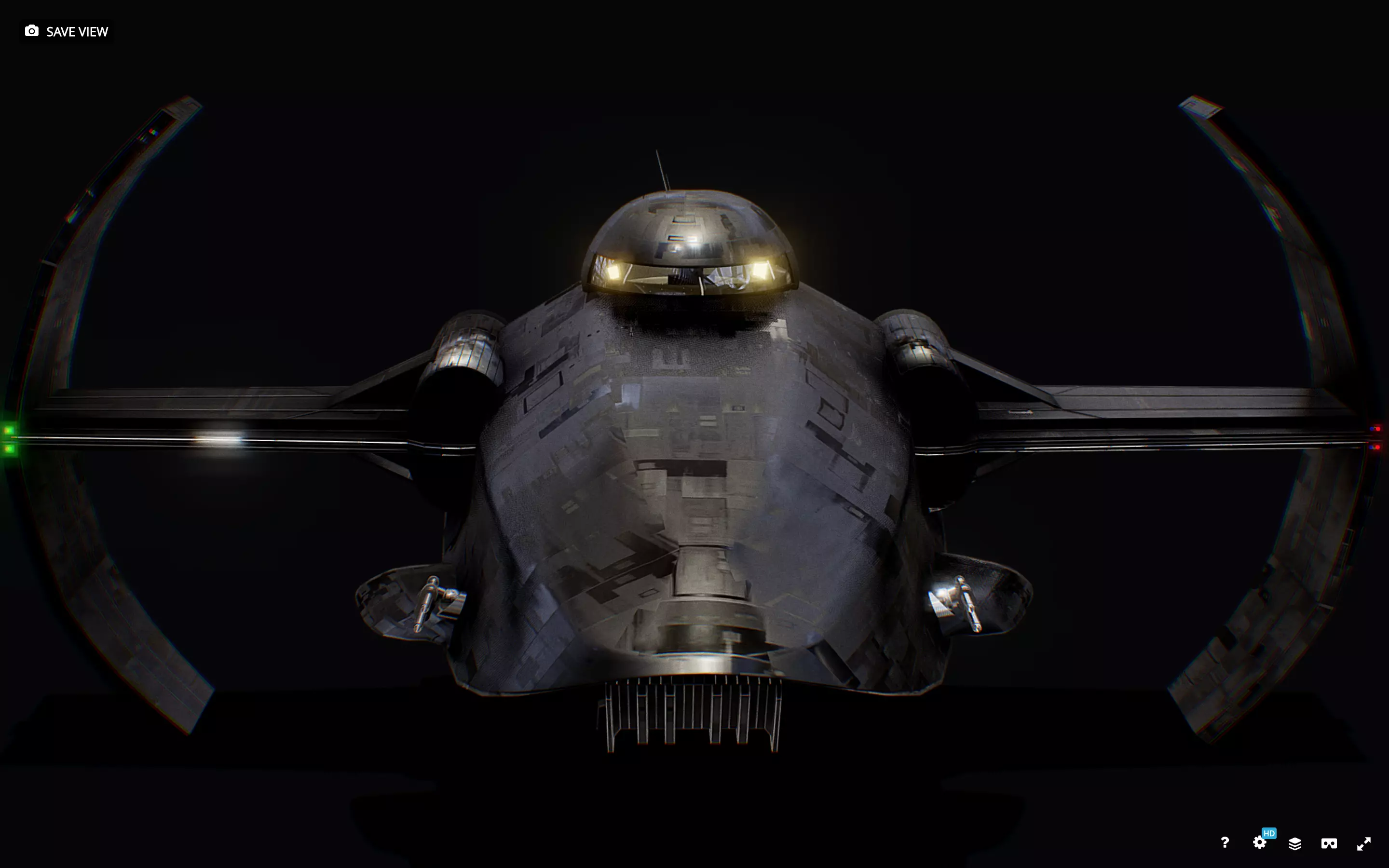 Darth Vader First Starfighter Low-poly 3D model_0