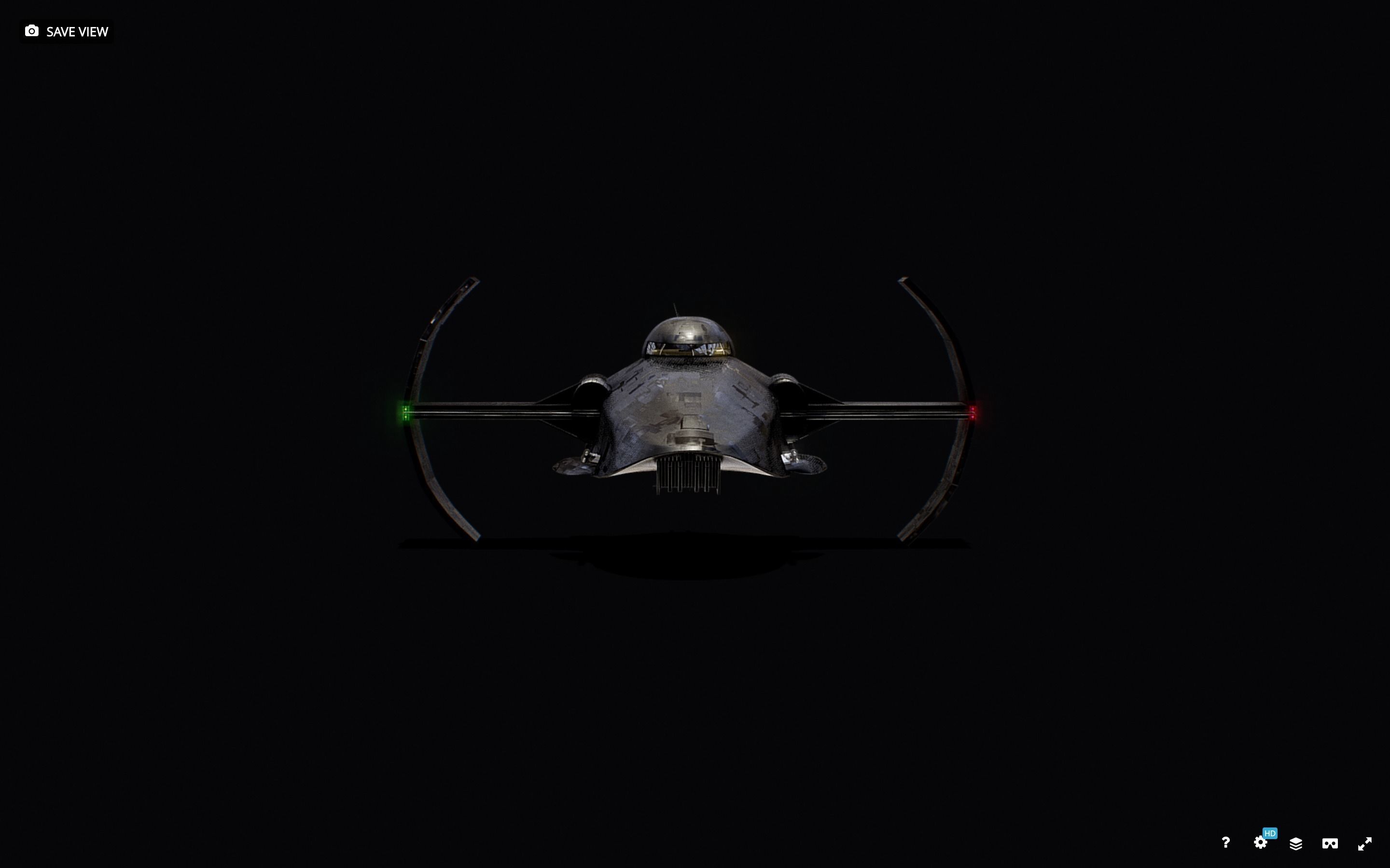 Darth Vader First Starfighter Low-poly 3D model_12