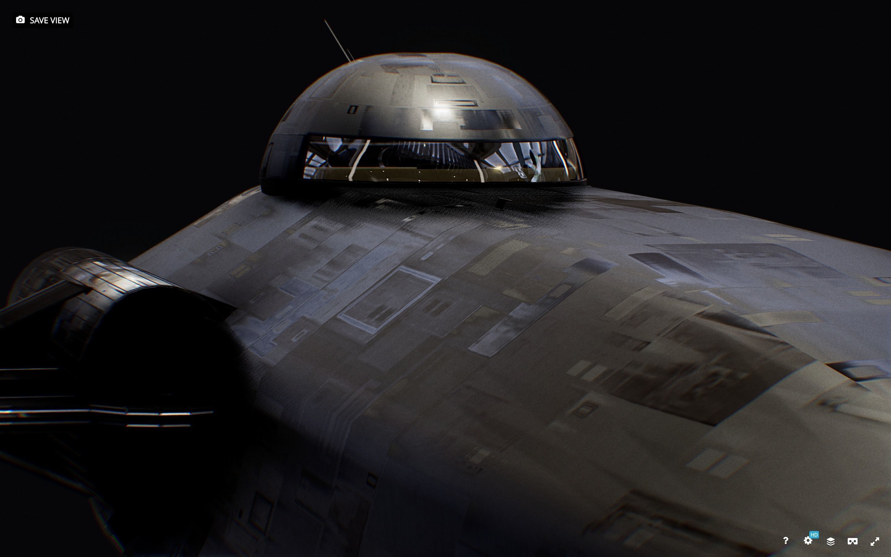 Darth Vader First Starfighter Low-poly 3D model_10