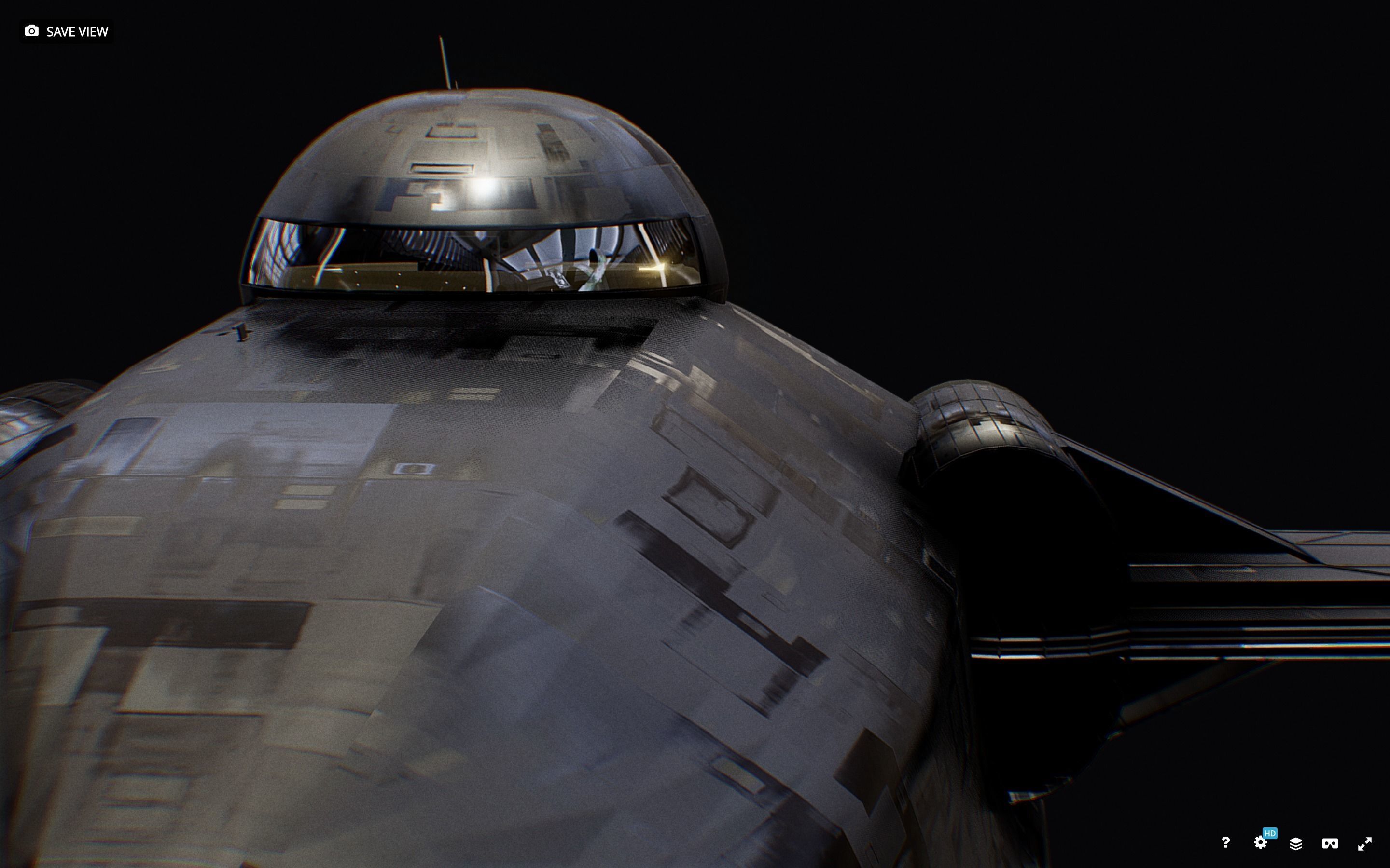 Darth Vader First Starfighter Low-poly 3D model_9
