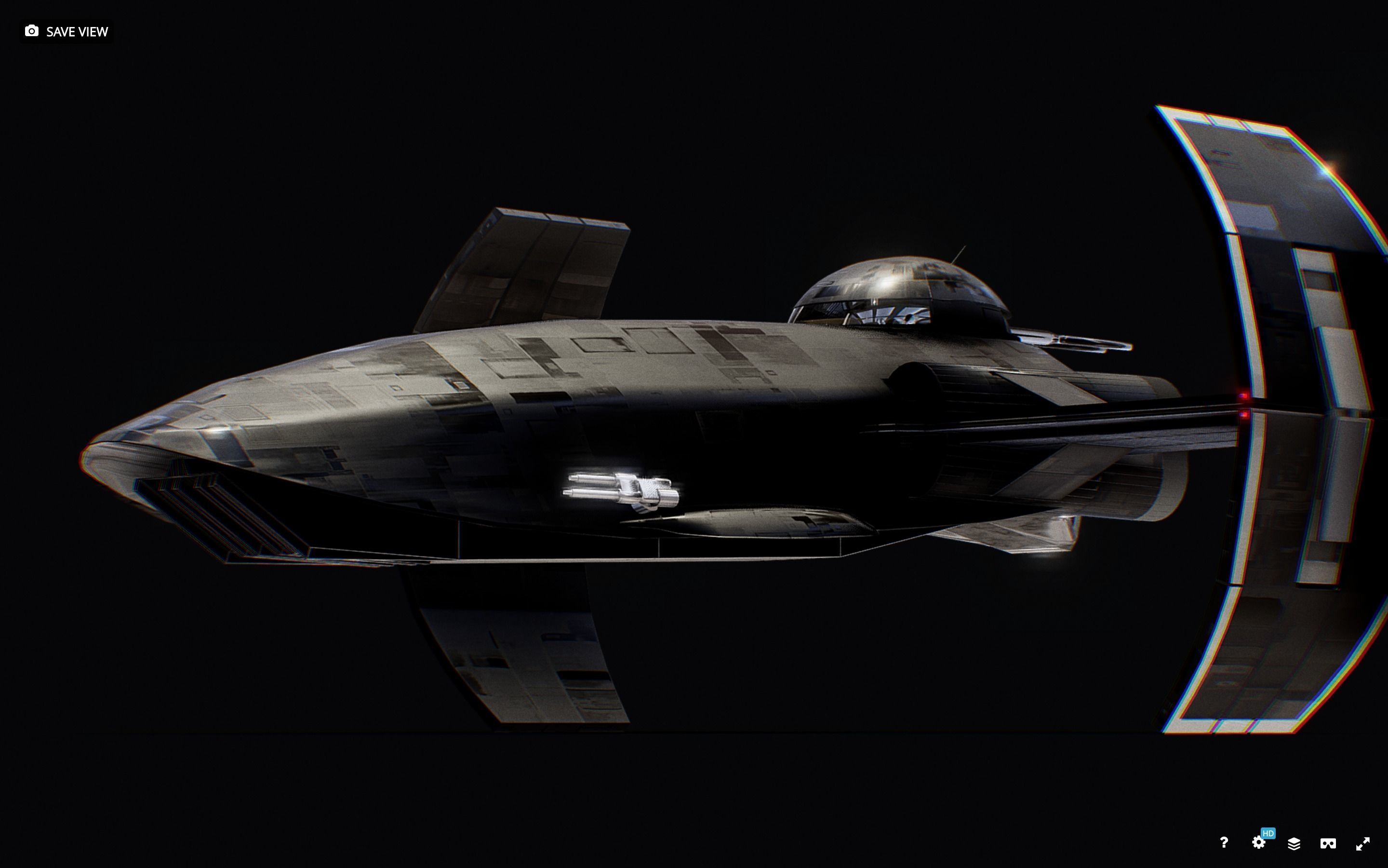 Darth Vader First Starfighter Low-poly 3D model_4