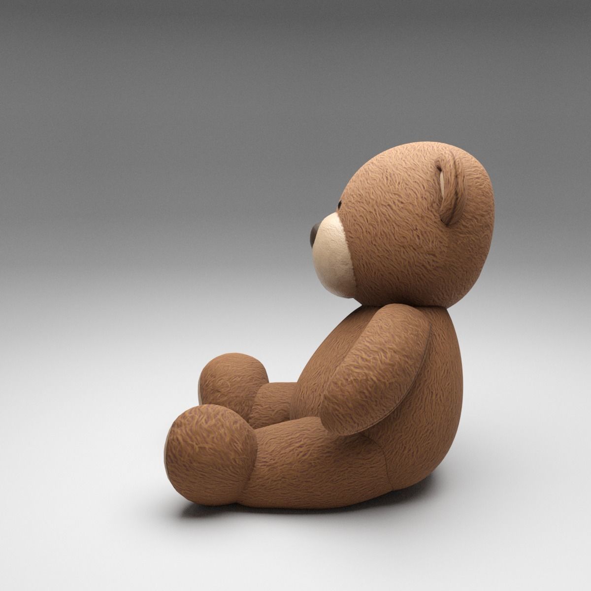 Teddy Bear Low-poly 3D model_3