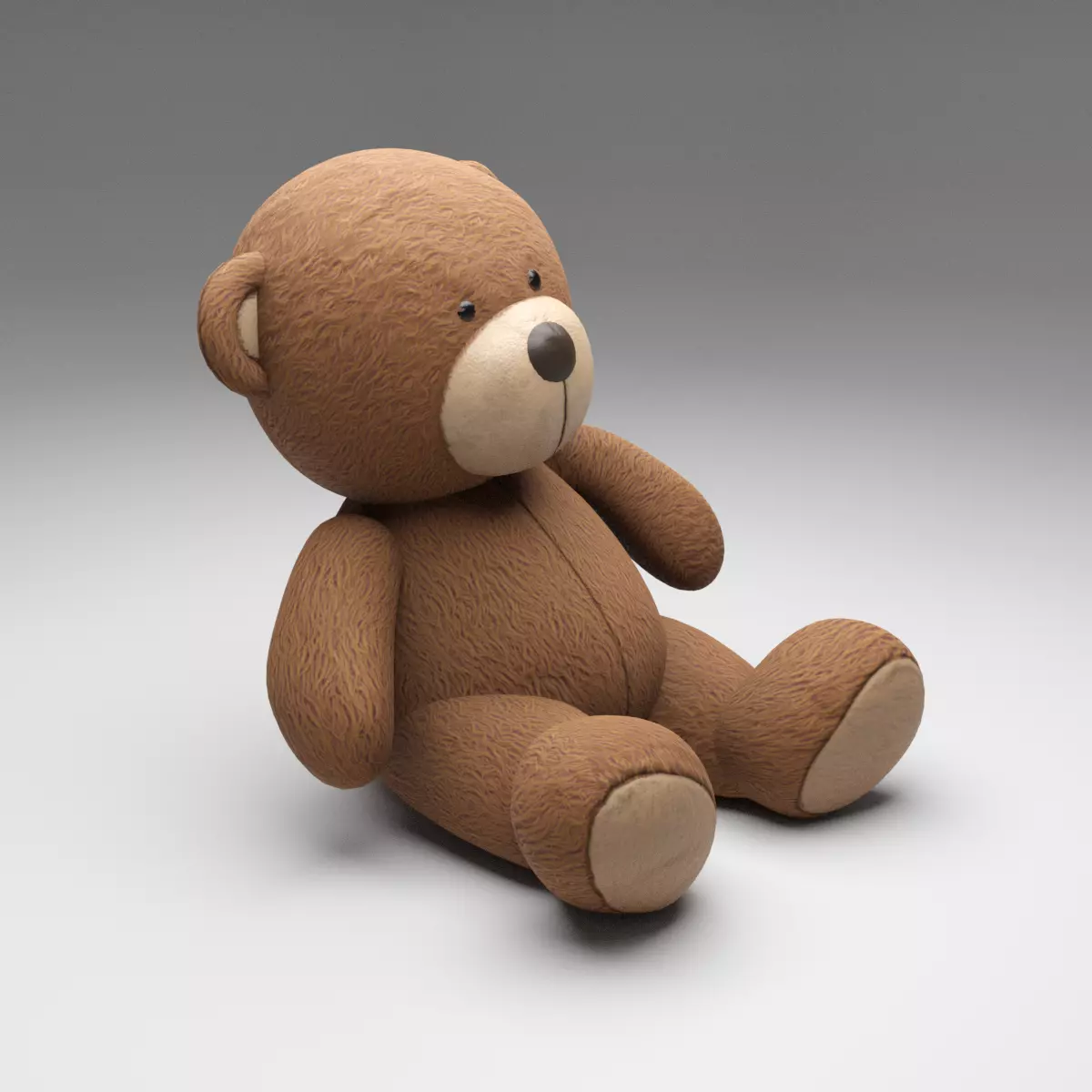 Teddy Bear Low-poly 3D model_0