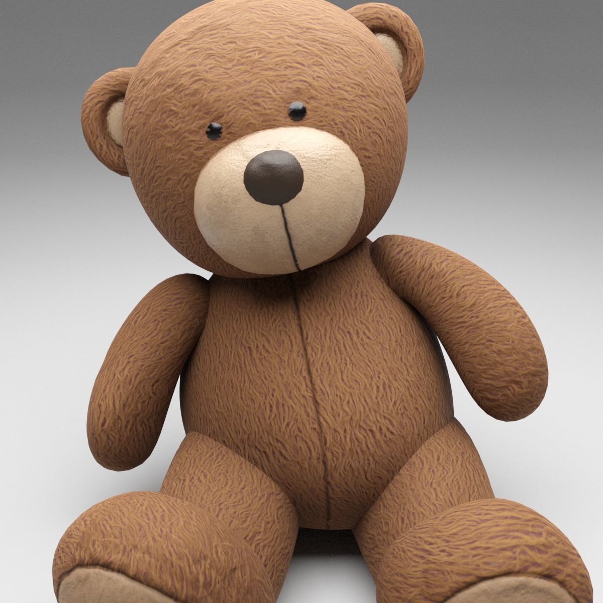Teddy Bear Low-poly 3D model_4