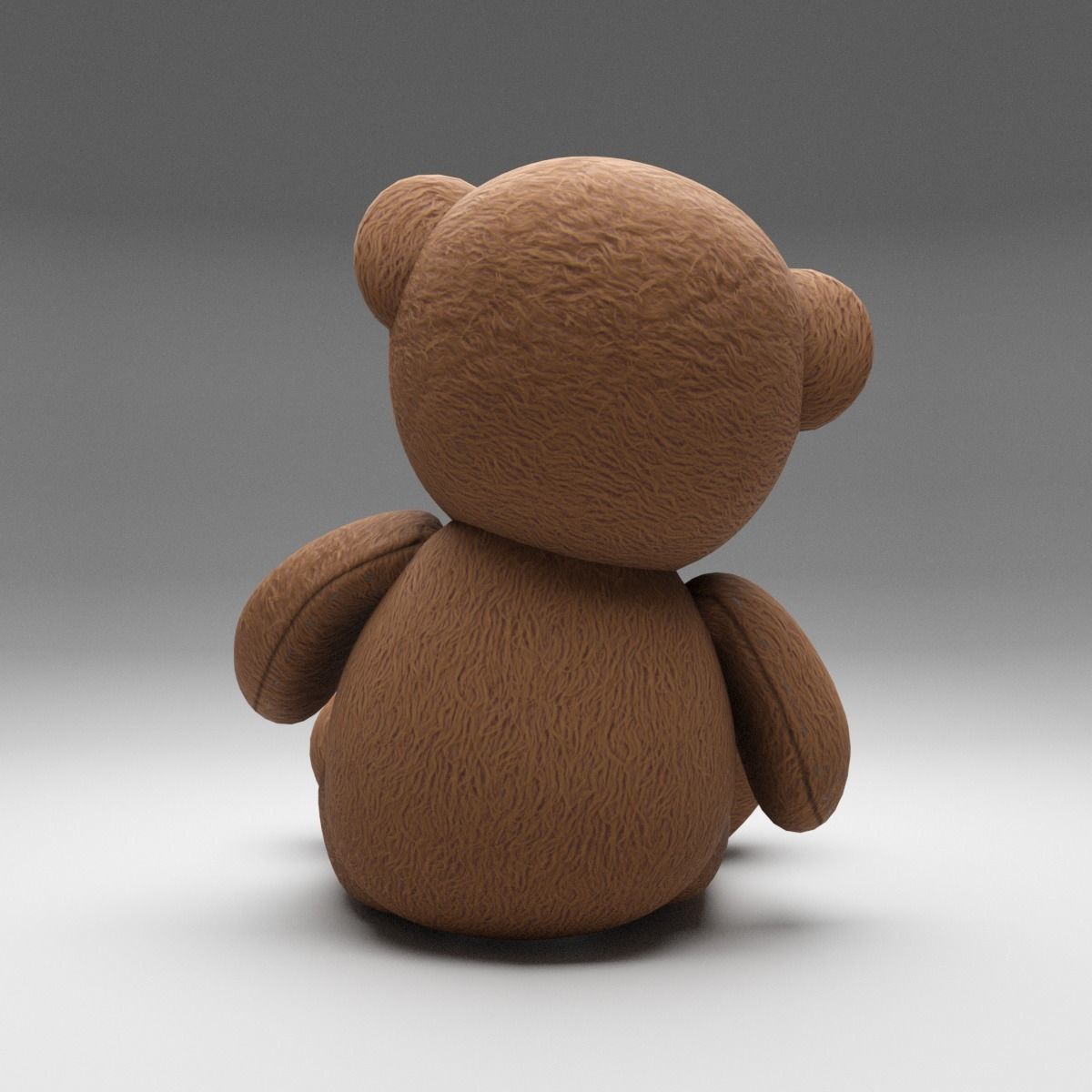 Teddy Bear Low-poly 3D model_2