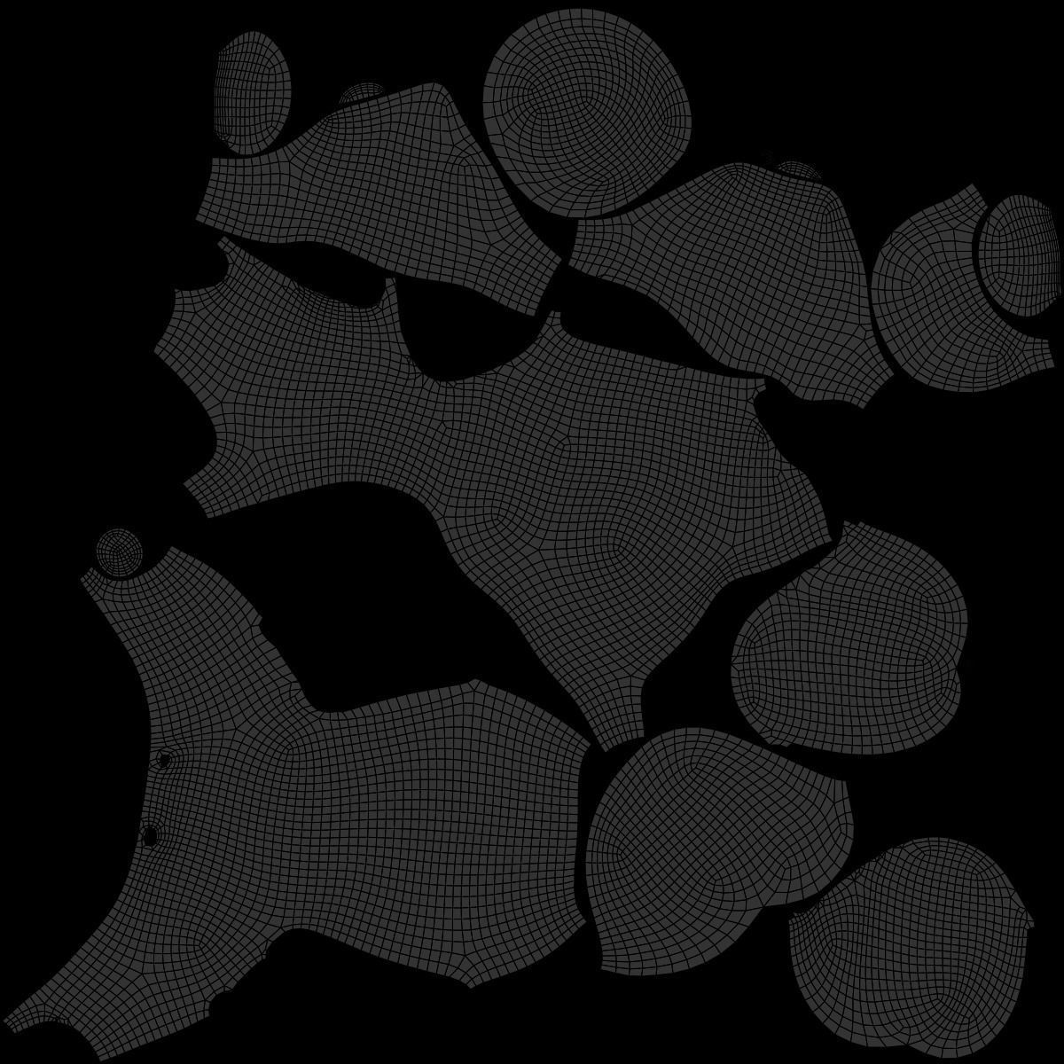 Teddy Bear Low-poly 3D model_11