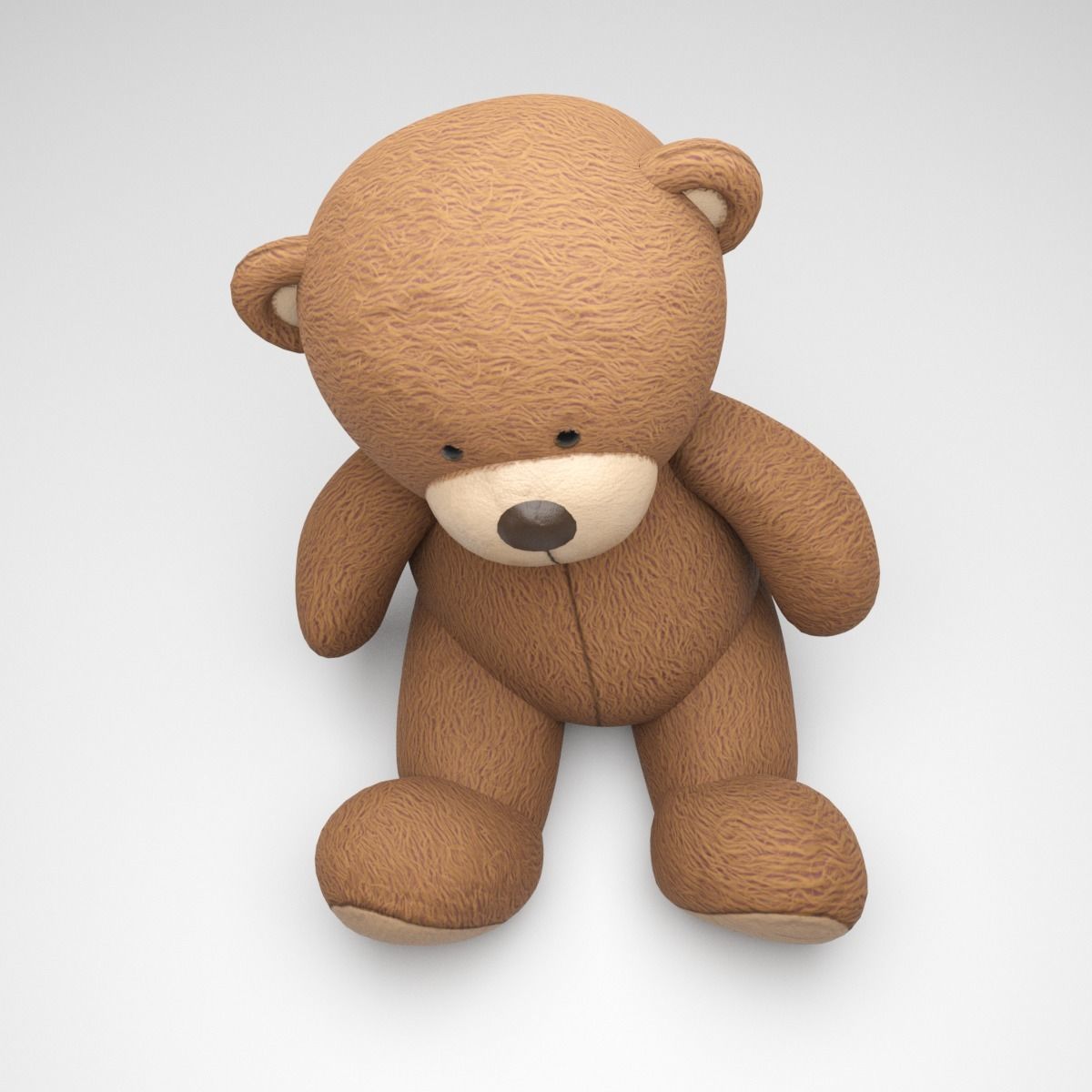 Teddy Bear Low-poly 3D model_5