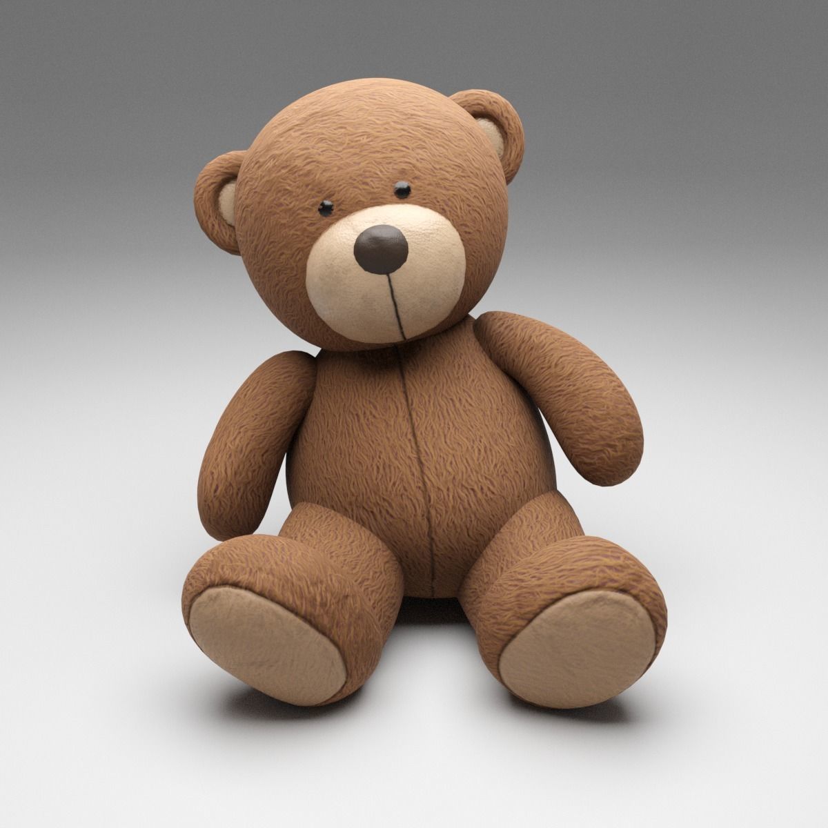 Teddy Bear Low-poly 3D model_1