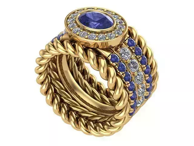 Vintage Sapphire Diamond Ring