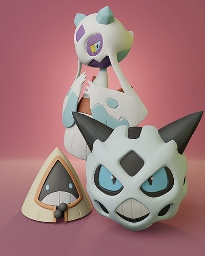Pokemon - Snorunt Glalie and Froslass 3D print model