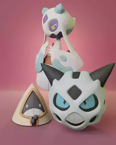 Pokemon - Snorunt Glalie and Froslass 3D print model
