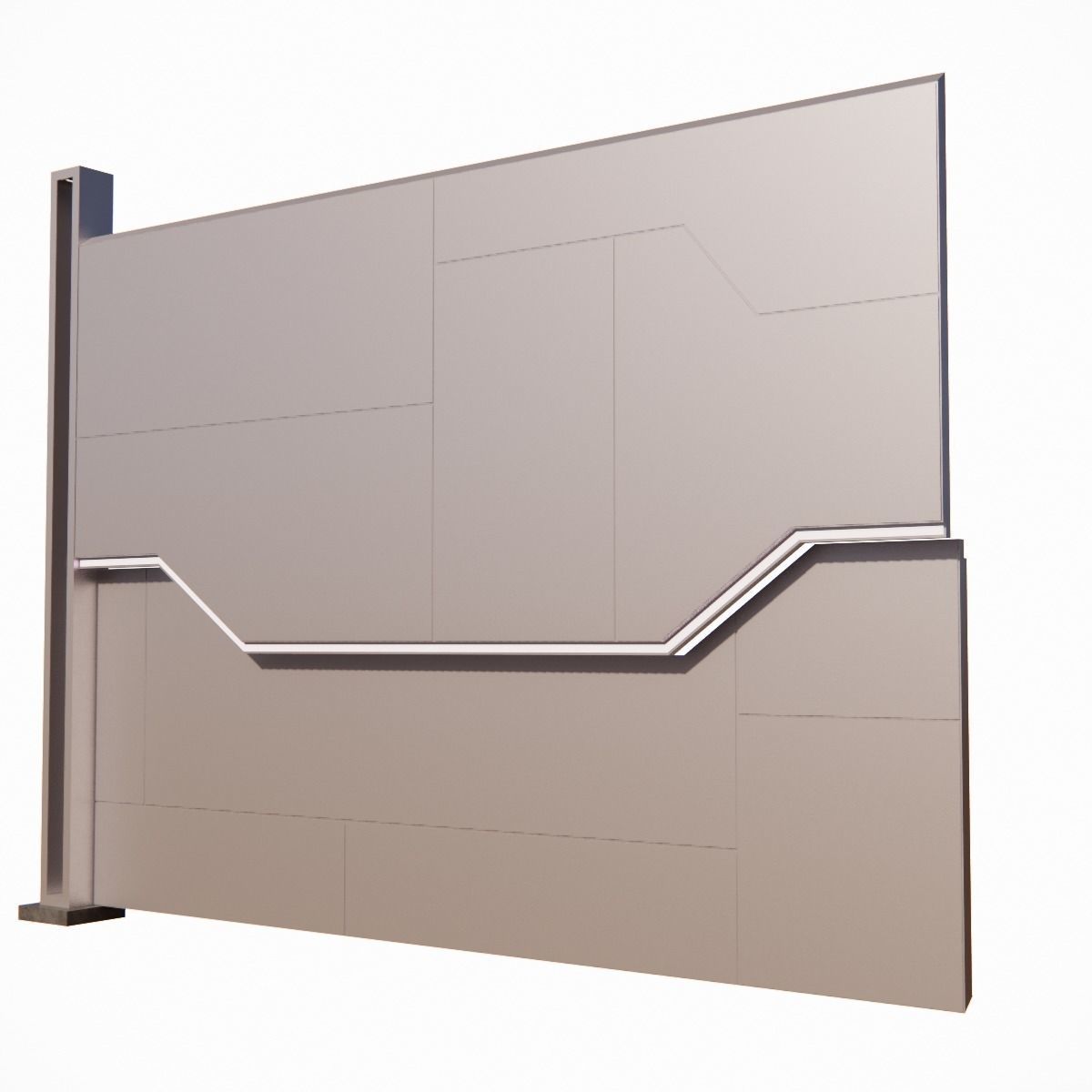 Sci-fi fences series 3D model_10