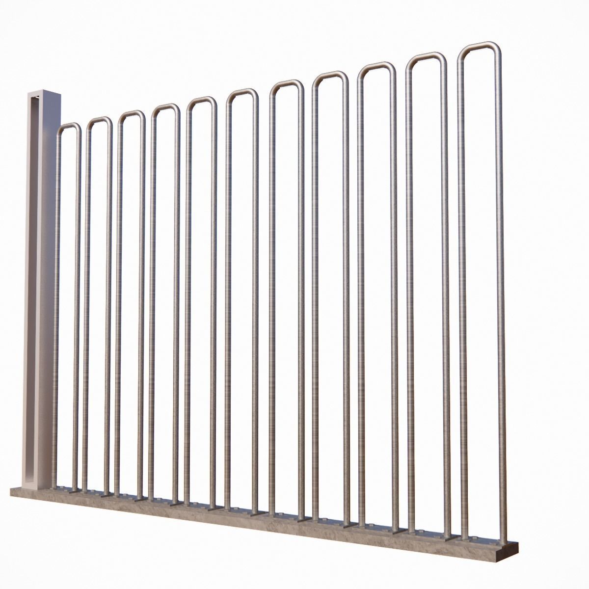 Sci-fi fences series 3D model_4