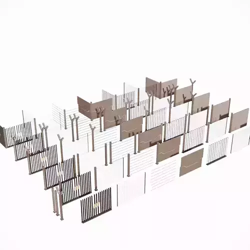 Sci-fi fences series 3D model