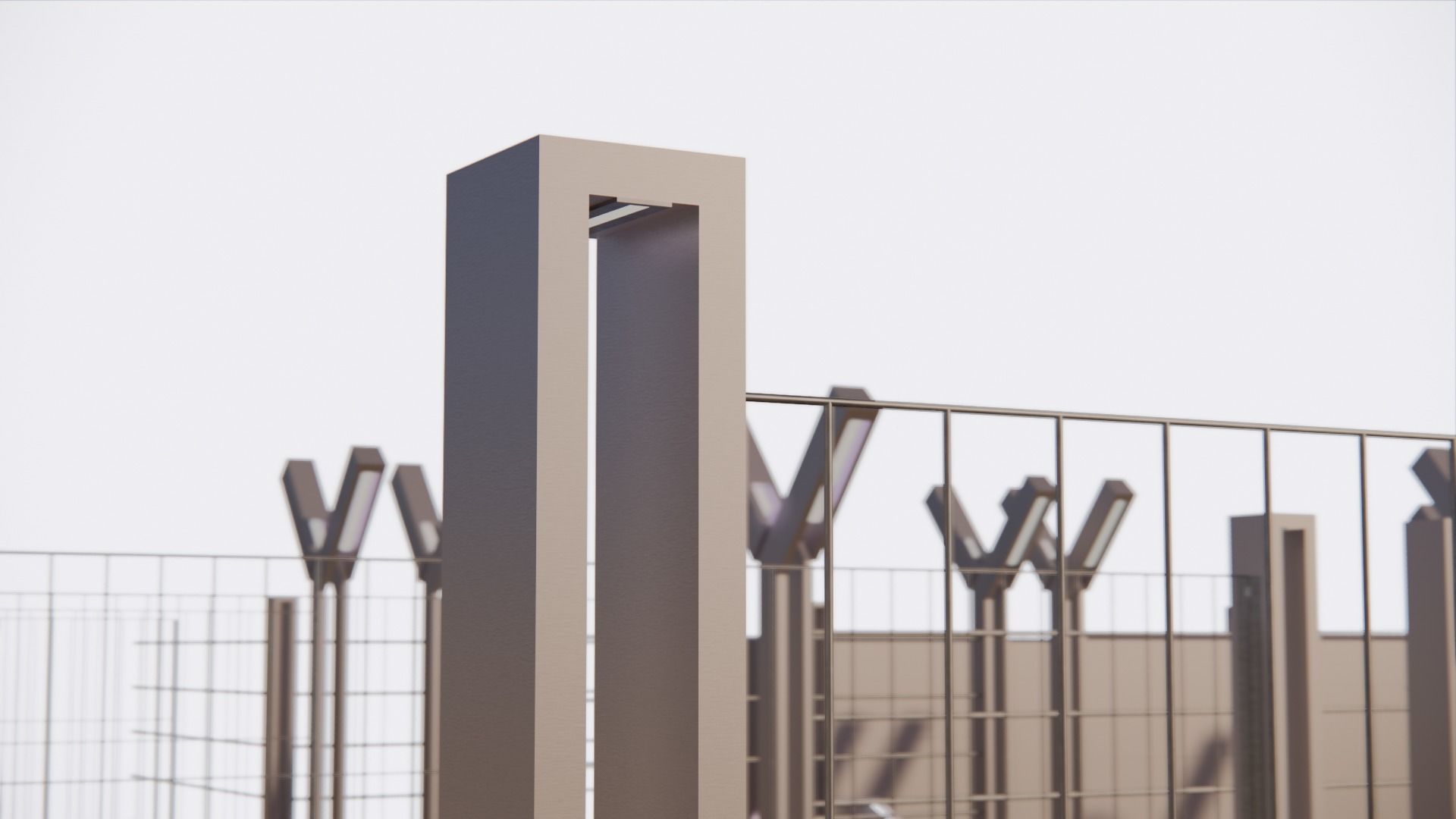 Sci-fi fences series 3D model_21