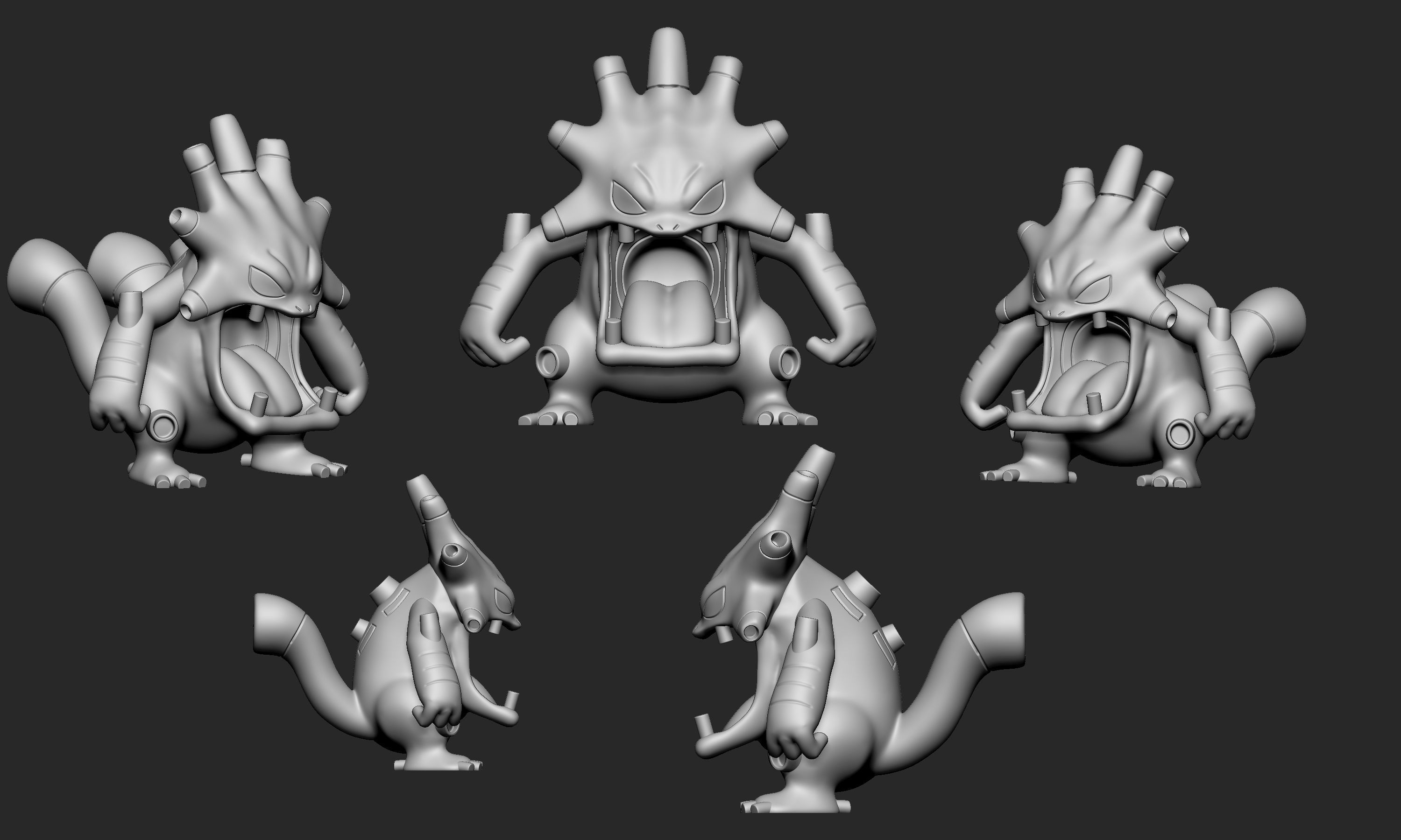 Pokemon - Loudred and Exploud 3D print model_4