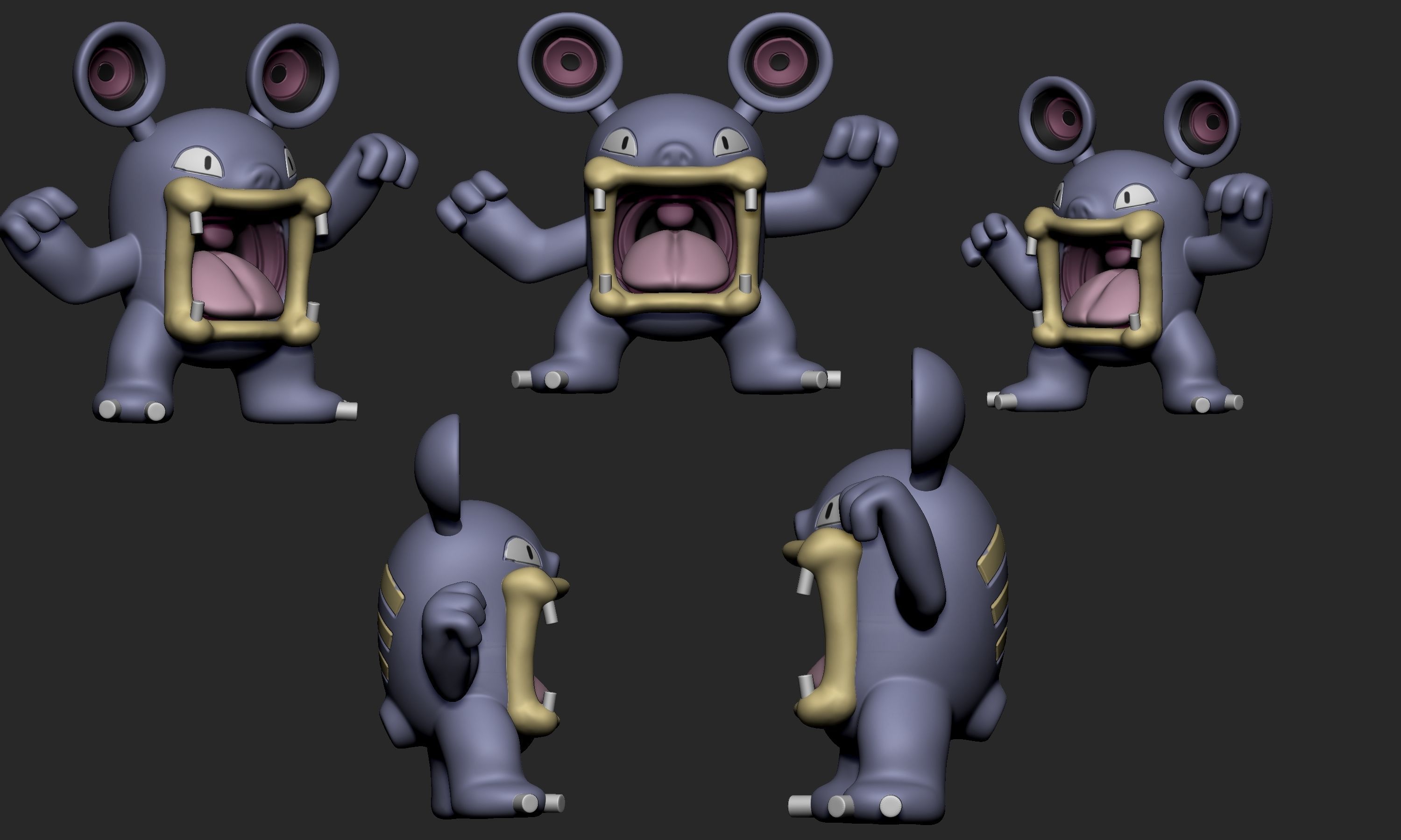 Pokemon - Loudred and Exploud 3D print model_6