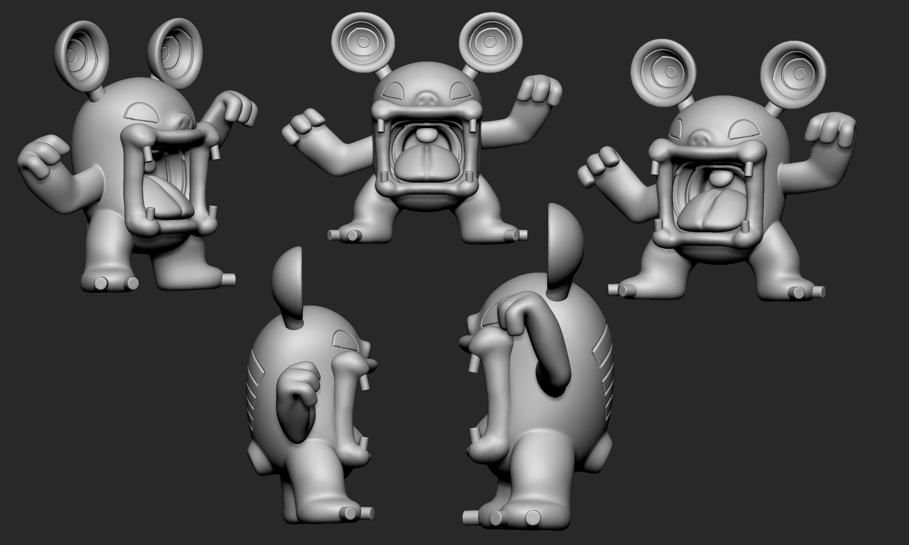 Pokemon - Loudred and Exploud 3D print model_9