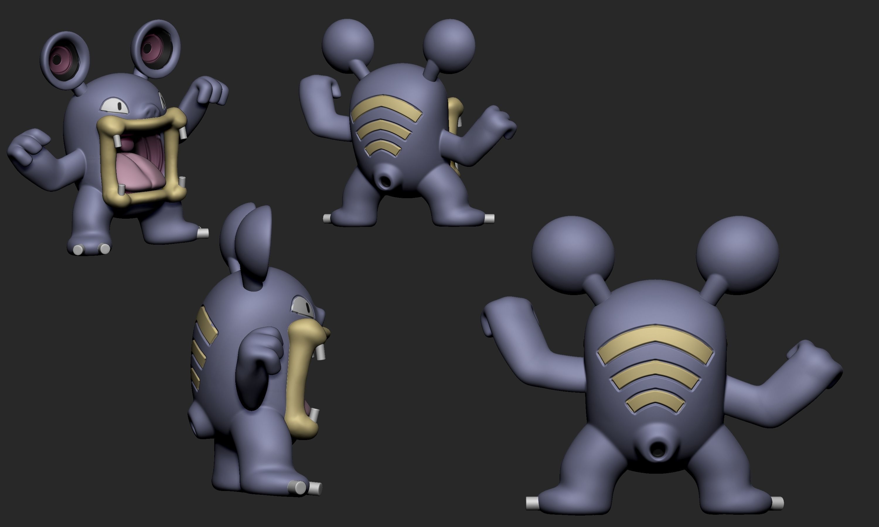 Pokemon - Loudred and Exploud 3D print model_7