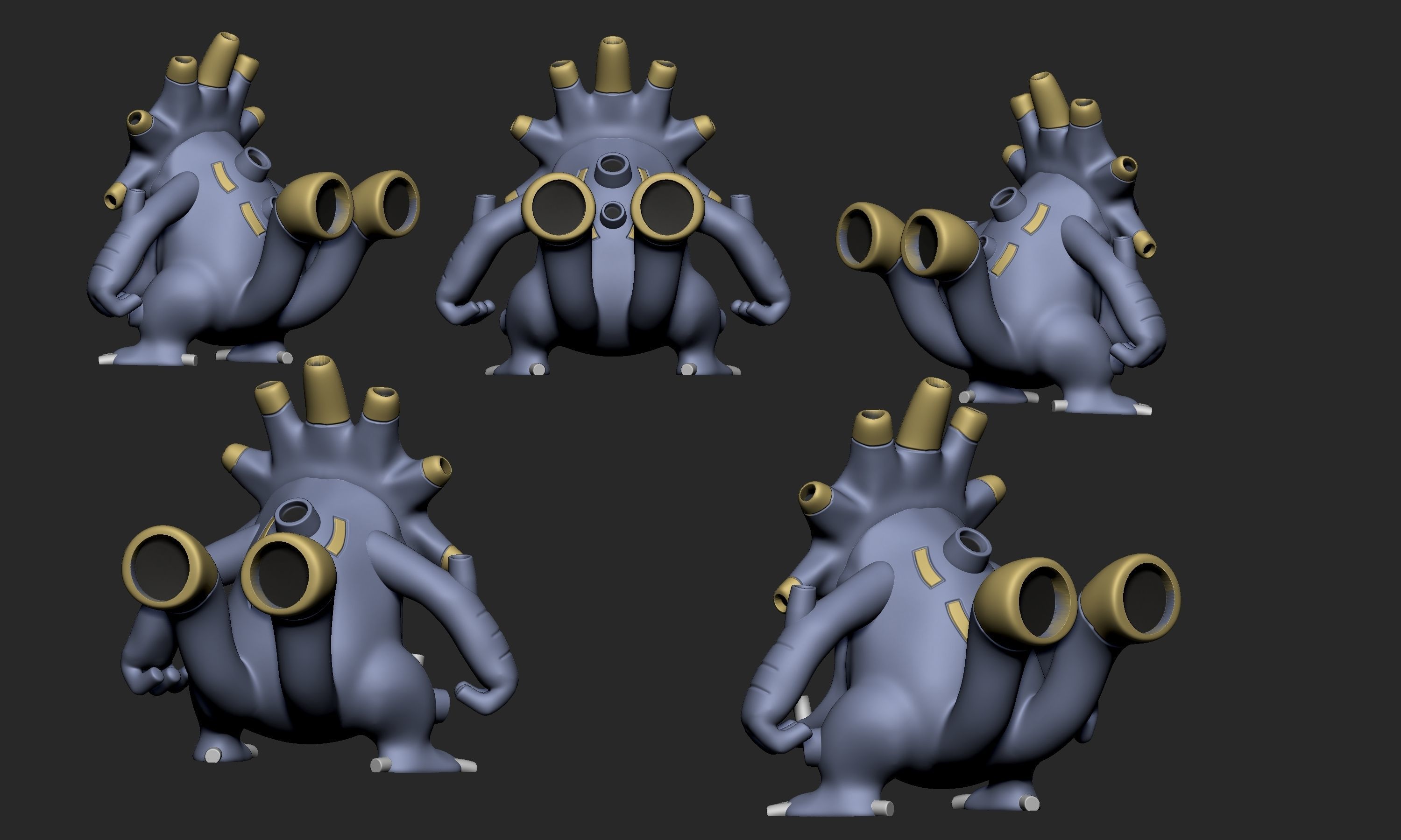 Pokemon - Loudred and Exploud 3D print model_2