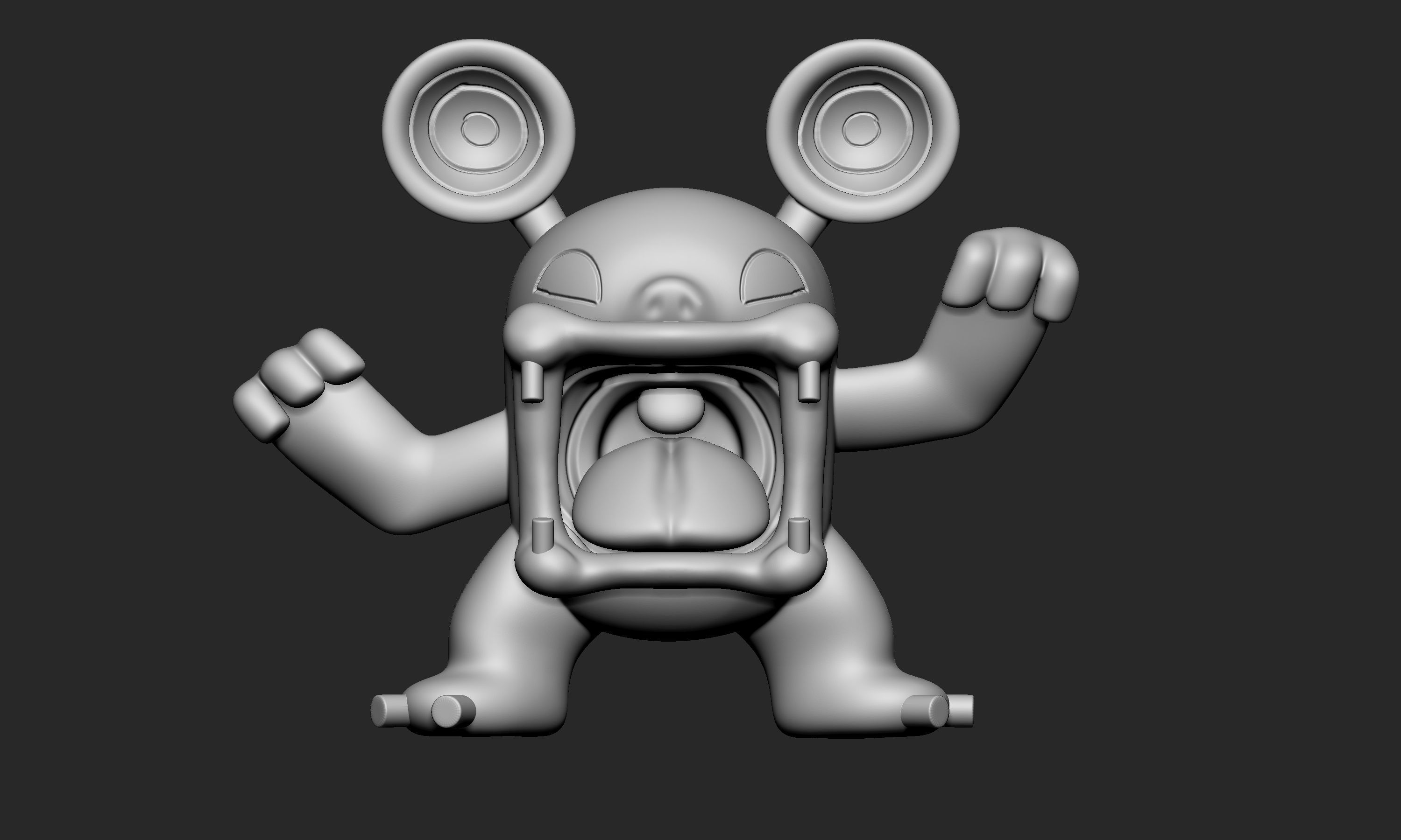 Pokemon - Loudred and Exploud 3D print model_8