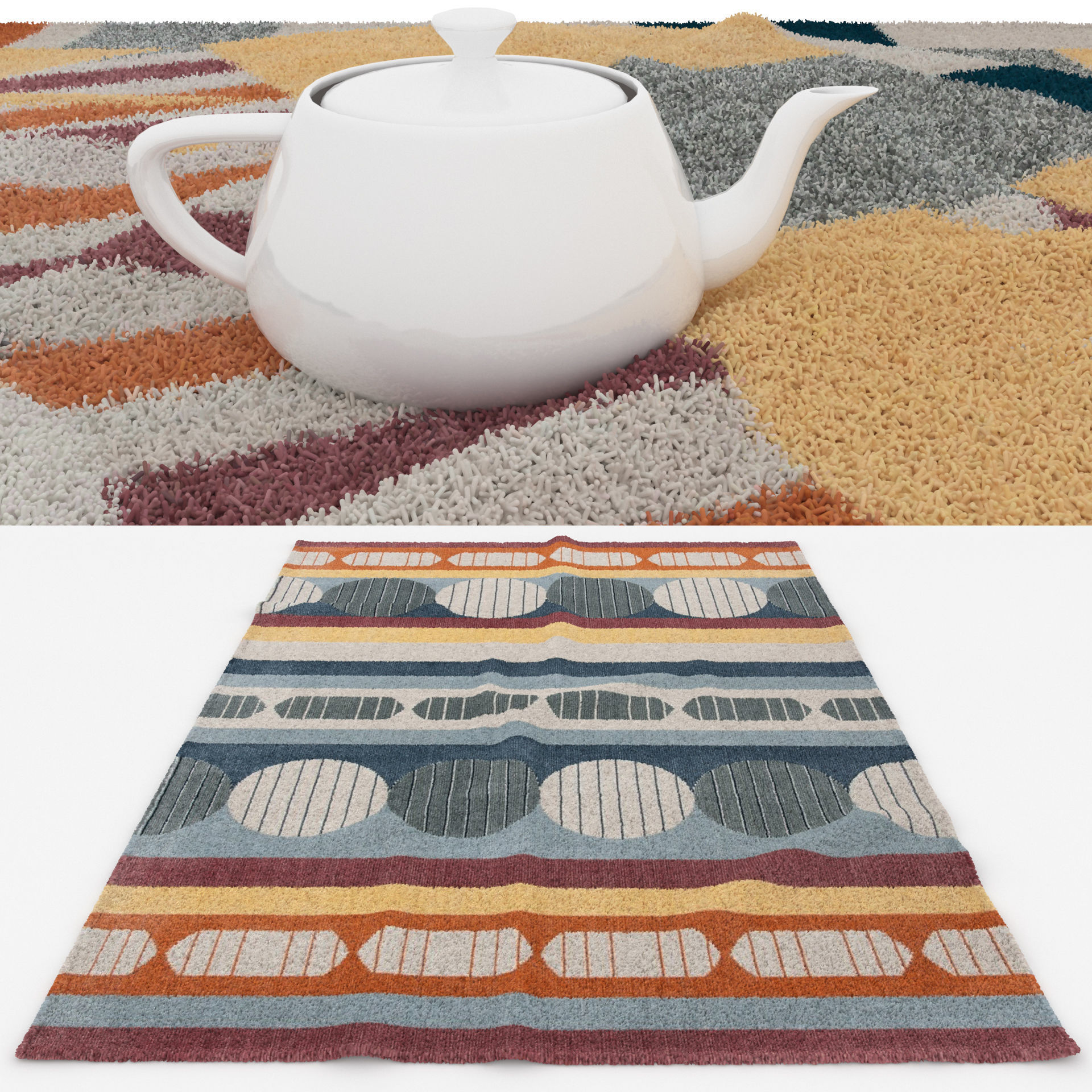 Rugs No 580 Low-poly 3D model_1