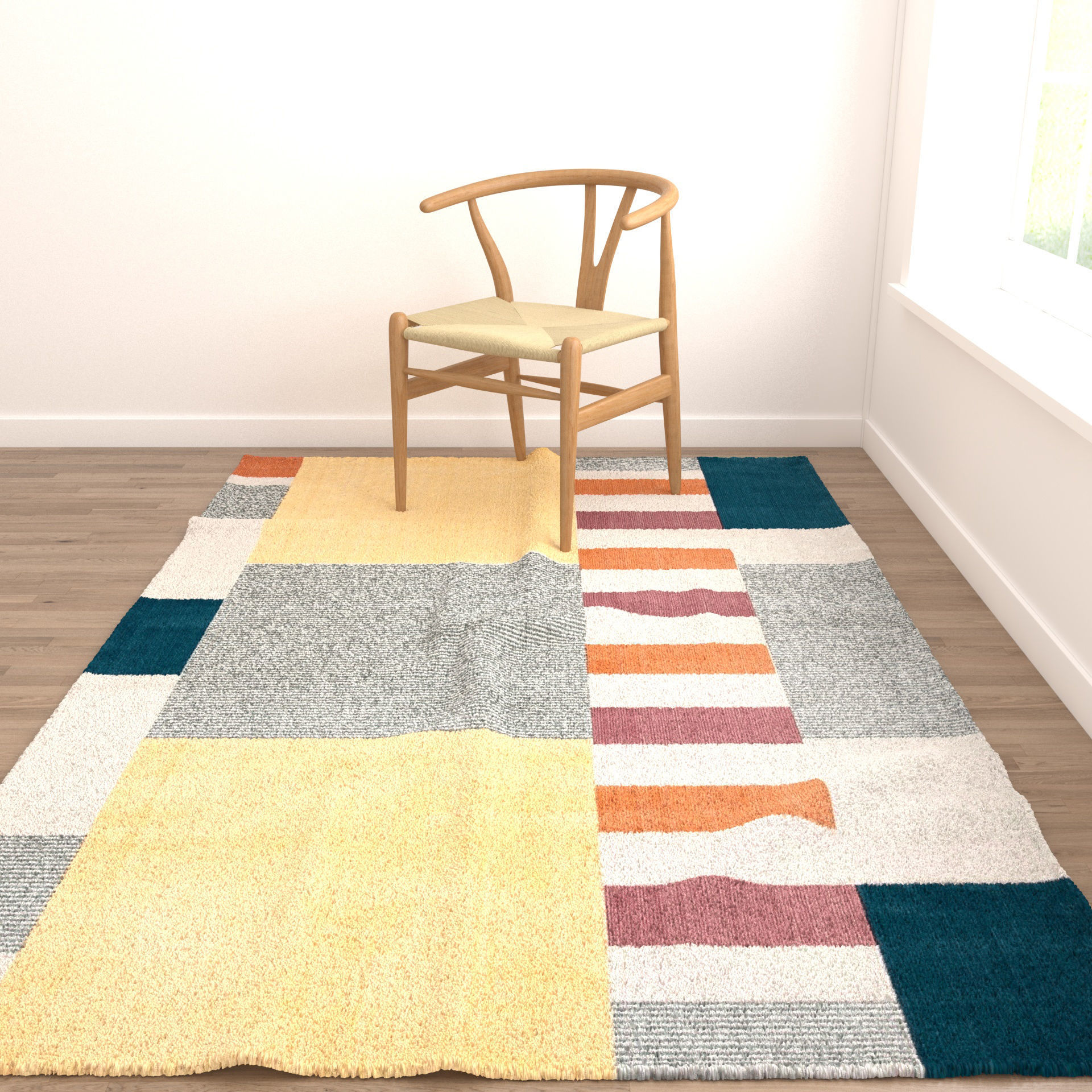Rugs No 580 Low-poly 3D model_3