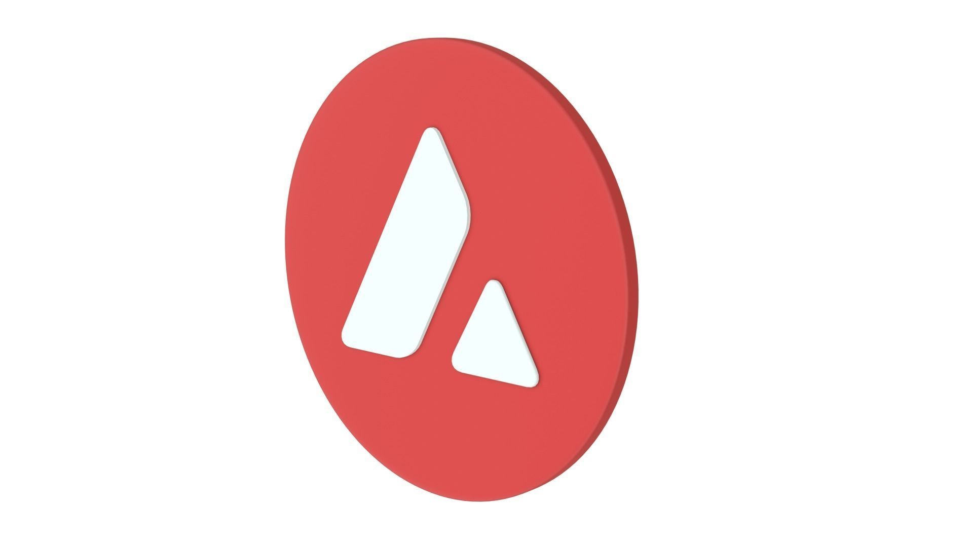 Avalanche AVAX Cryptocurrency V1 3D Model 3D model_4