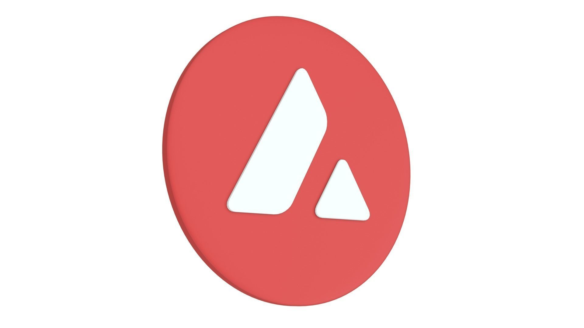 Avalanche AVAX Cryptocurrency V1 3D Model 3D model_1