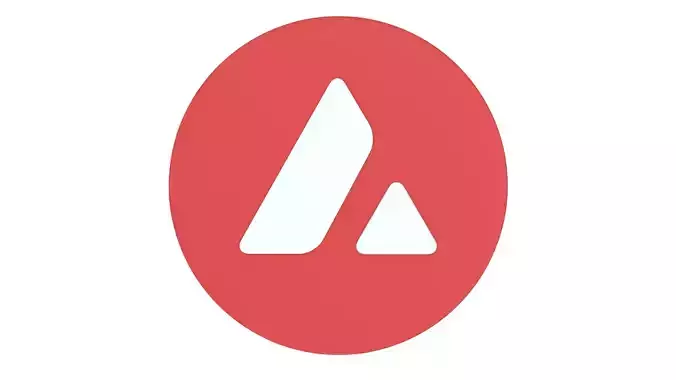 Avalanche AVAX Cryptocurrency V1 3D Model