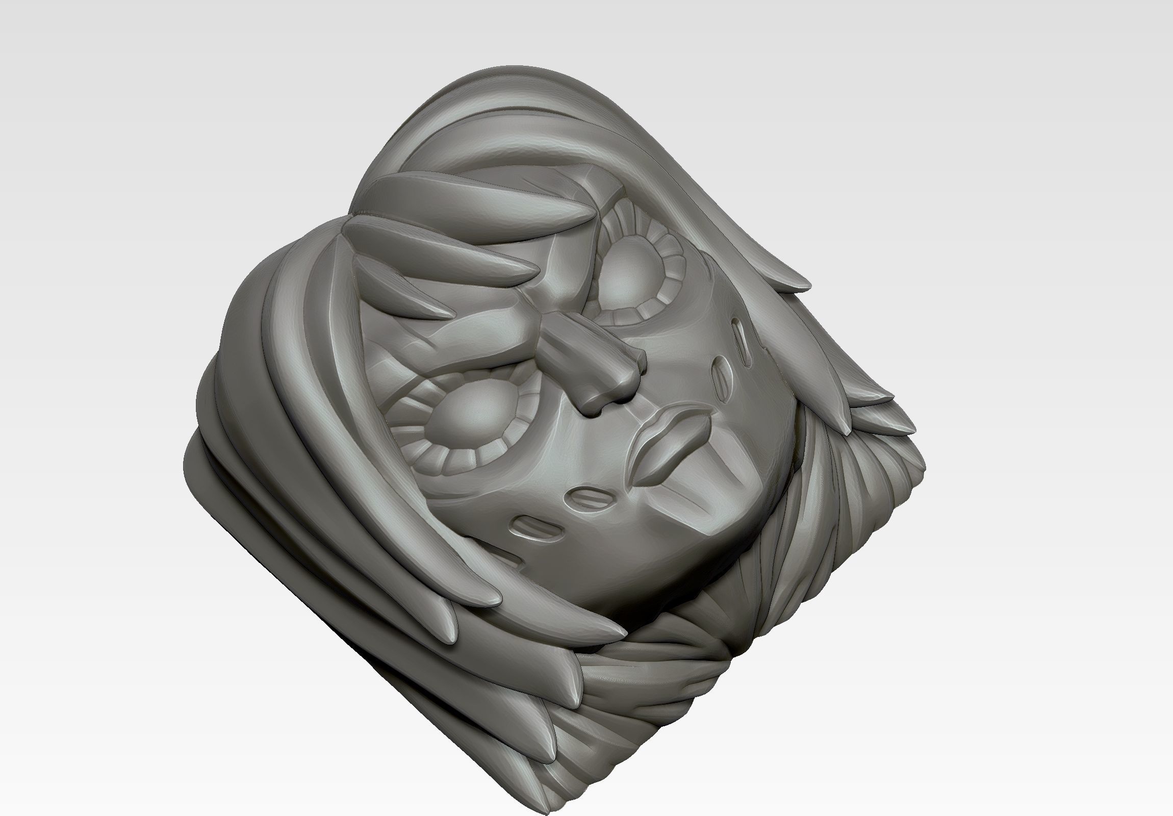 Female Titan Annie - Keycap 3D for mechanical keyboard - AOT SNK 3D print model_5