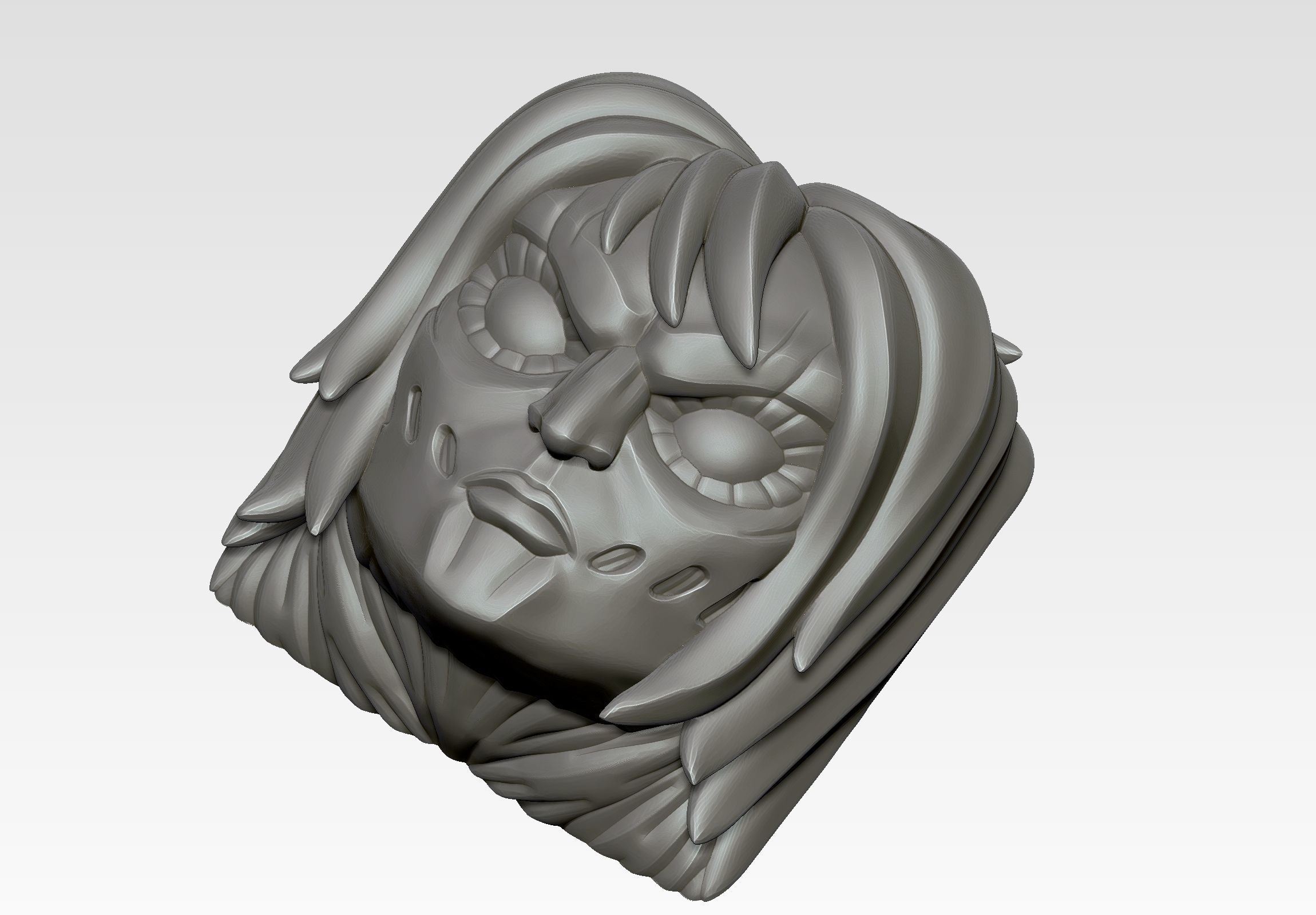Female Titan Annie - Keycap 3D for mechanical keyboard - AOT SNK 3D print model_7