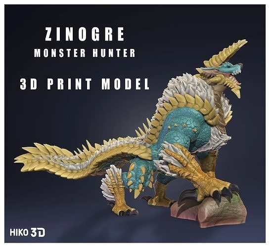 ZINOGRE - JINOUGA - MONSTER HUNTER - 3D FAN ART - 3D print model