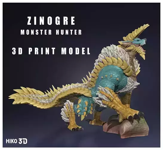 ZINOGRE - JINOUGA - MONSTER HUNTER - 3D FAN ART - 3D print model