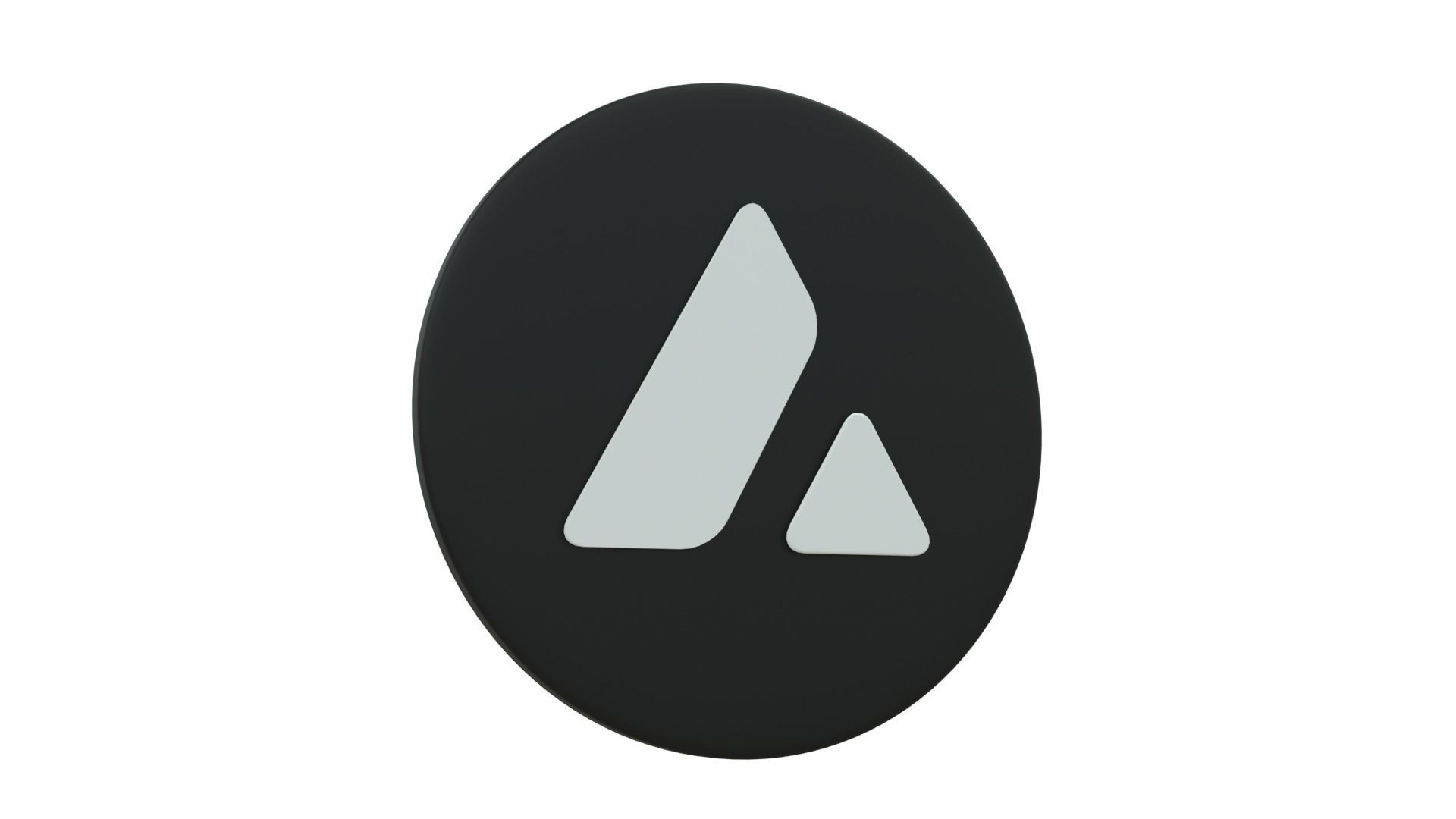 Avalanche AVAX Cryptocurrency Logo V2 3D Model 3D model_3