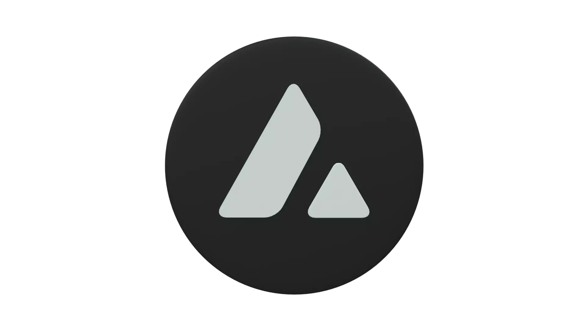 Avalanche AVAX Cryptocurrency Logo V2 3D Model 3D model_0