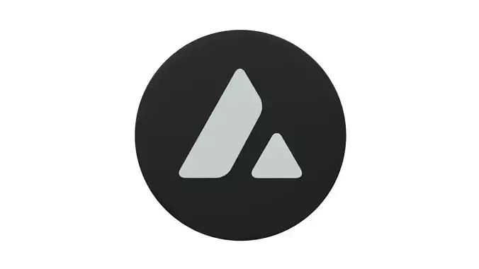 Avalanche AVAX Cryptocurrency Logo V2 3D Model 3D model