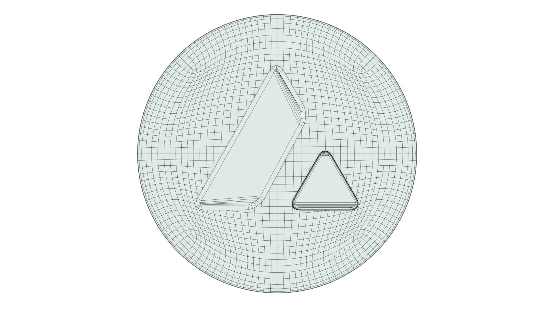 Avalanche AVAX Cryptocurrency Logo V2 3D Model 3D model_7