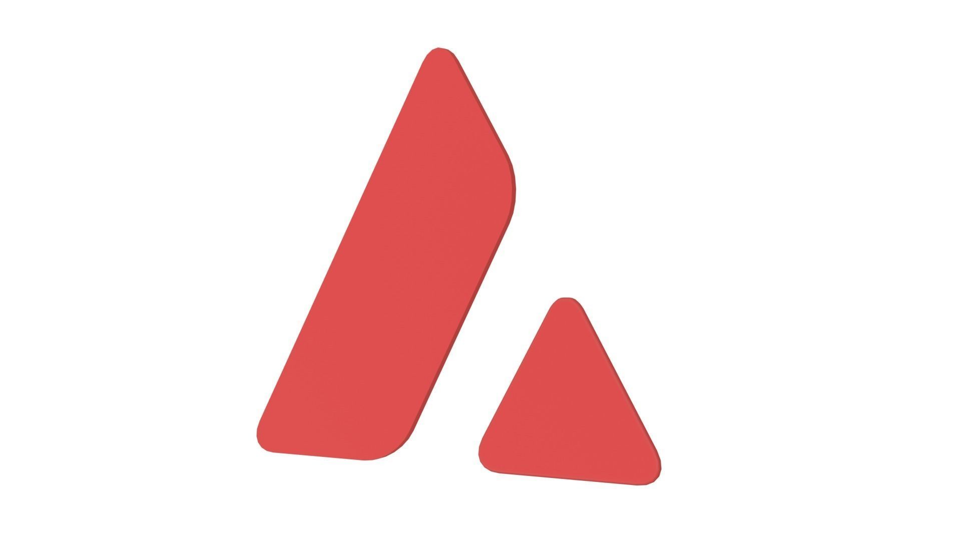 Avalanche AVAX Cryptocurrency V3 3D Model 3D model_1