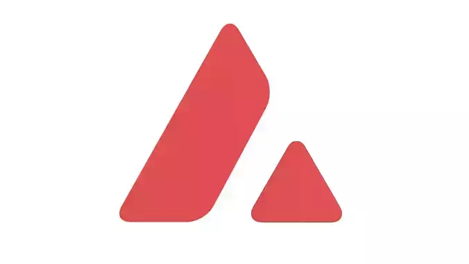 Avalanche AVAX Cryptocurrency V3 3D Model