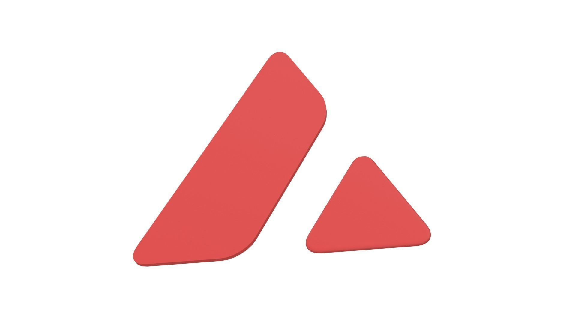 Avalanche AVAX Cryptocurrency V3 3D Model 3D model_2