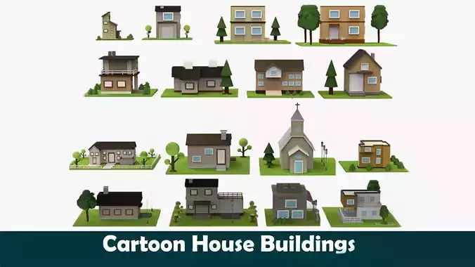 Cartoon House Buildings Pack